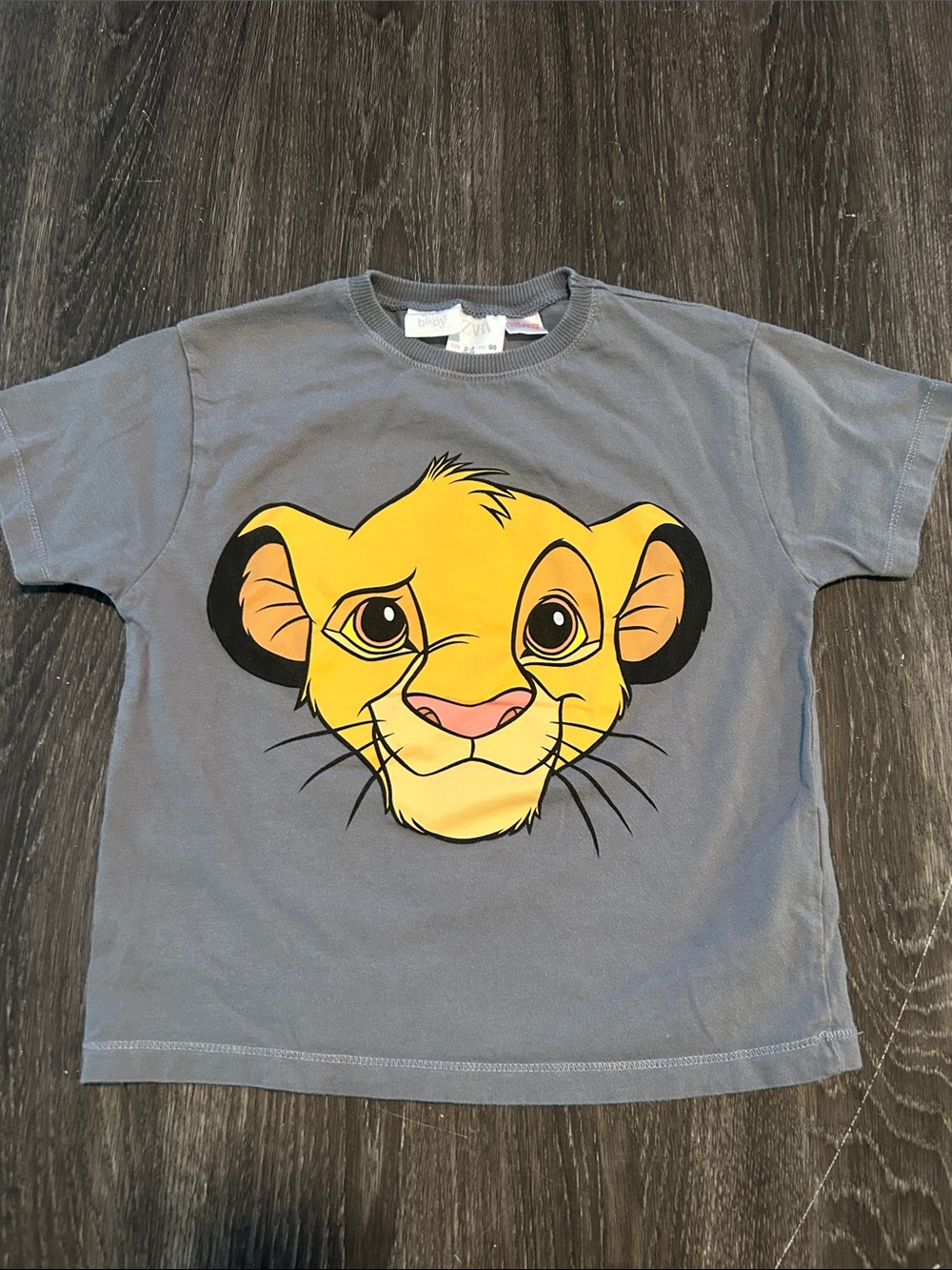 Disney baby Zara Kids Gray lion King Simba Graphic Tee